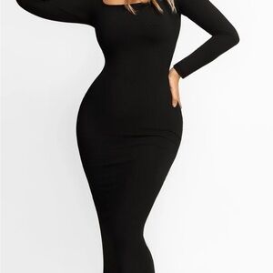 Black Long Sleeve Dress with shapewear